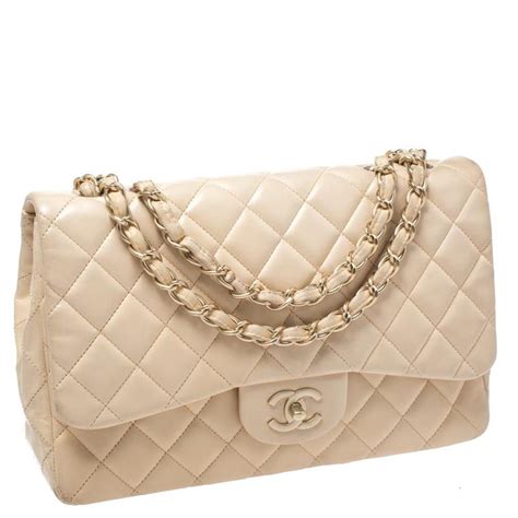 chanel classic flap cream bag|Chanel classic flap bag price.